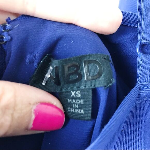 NBD Revolve Suki Deep Blue Mini Dress Sz XS - Picture 10 of 11